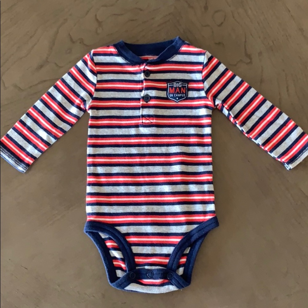 Long Sleeve Onesie “Big Man on Campus”